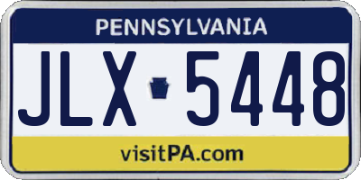 PA license plate JLX5448