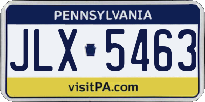 PA license plate JLX5463