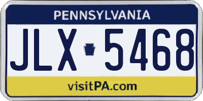 PA license plate JLX5468