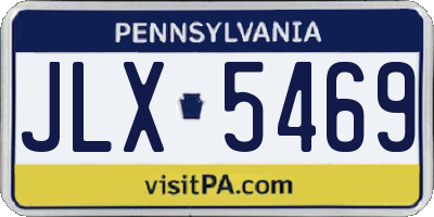 PA license plate JLX5469