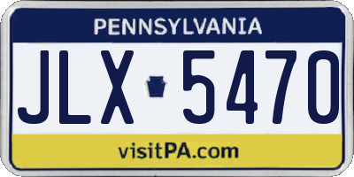 PA license plate JLX5470