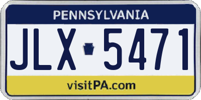 PA license plate JLX5471