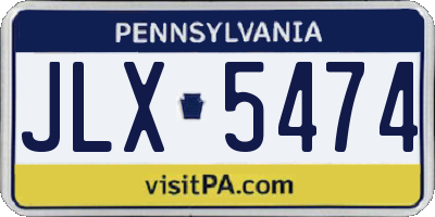 PA license plate JLX5474
