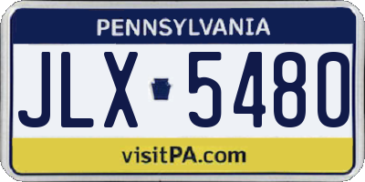 PA license plate JLX5480