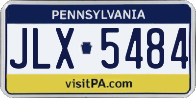 PA license plate JLX5484