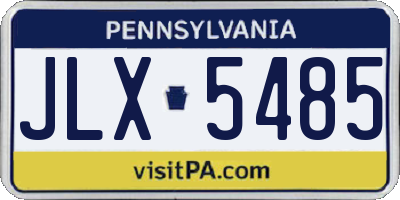 PA license plate JLX5485