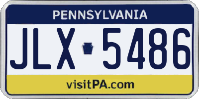 PA license plate JLX5486