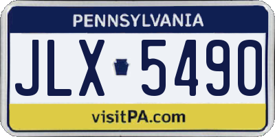 PA license plate JLX5490