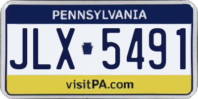 PA license plate JLX5491