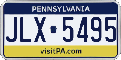 PA license plate JLX5495
