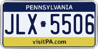 PA license plate JLX5506