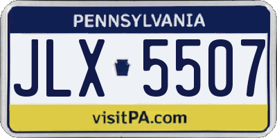 PA license plate JLX5507