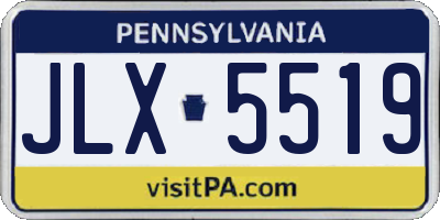 PA license plate JLX5519