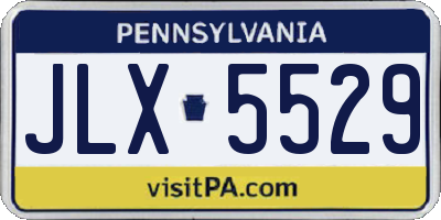 PA license plate JLX5529