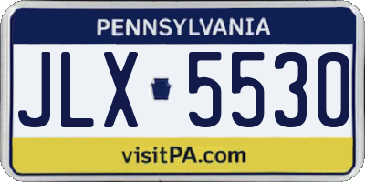 PA license plate JLX5530