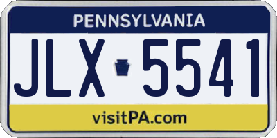 PA license plate JLX5541