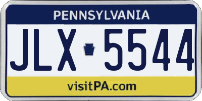 PA license plate JLX5544