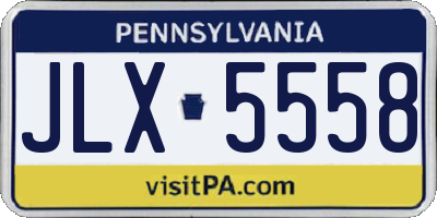 PA license plate JLX5558
