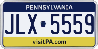 PA license plate JLX5559