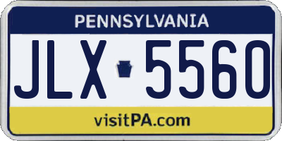 PA license plate JLX5560