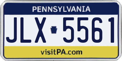PA license plate JLX5561