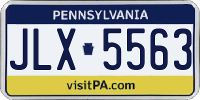 PA license plate JLX5563