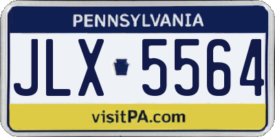 PA license plate JLX5564