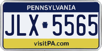 PA license plate JLX5565
