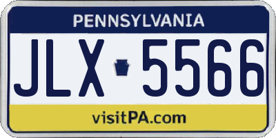 PA license plate JLX5566