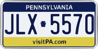 PA license plate JLX5570