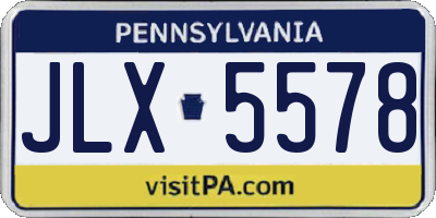 PA license plate JLX5578