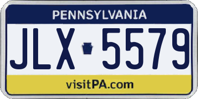 PA license plate JLX5579