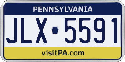 PA license plate JLX5591