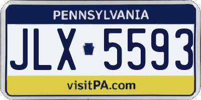 PA license plate JLX5593
