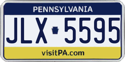 PA license plate JLX5595