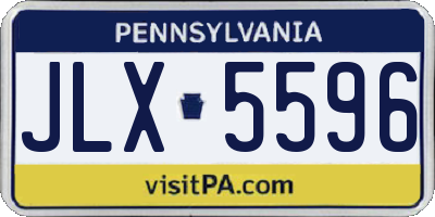 PA license plate JLX5596