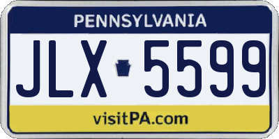 PA license plate JLX5599