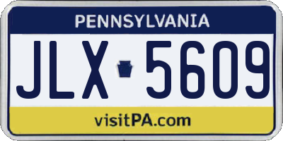 PA license plate JLX5609