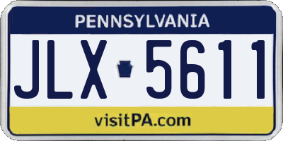 PA license plate JLX5611