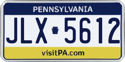 PA license plate JLX5612