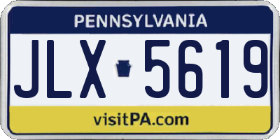 PA license plate JLX5619