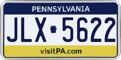 PA license plate JLX5622