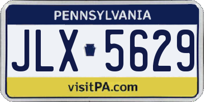 PA license plate JLX5629