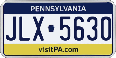 PA license plate JLX5630