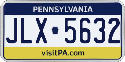 PA license plate JLX5632