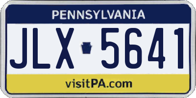 PA license plate JLX5641