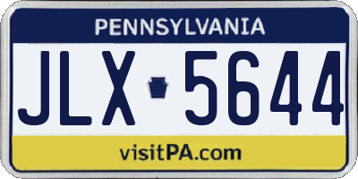 PA license plate JLX5644