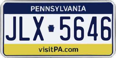 PA license plate JLX5646