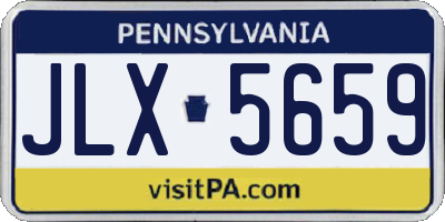 PA license plate JLX5659