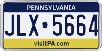 PA license plate JLX5664